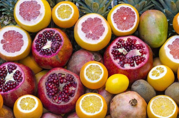 cross sections, fruits, lemon