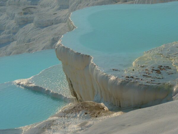 pamukkale, turquoise, lime sinter terrace