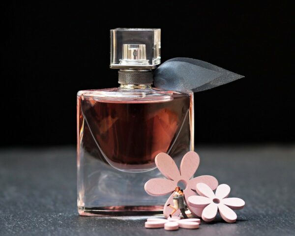 perfume, flacon, glass bottle